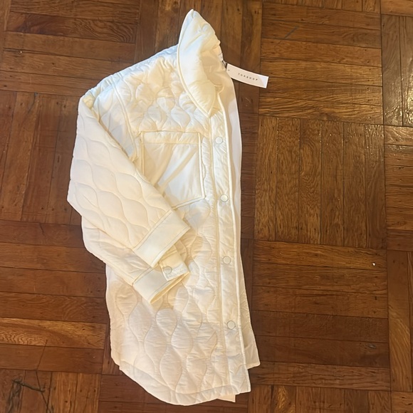 TOPSHOP Quilted Cream Jacket - Picture 9 of 9